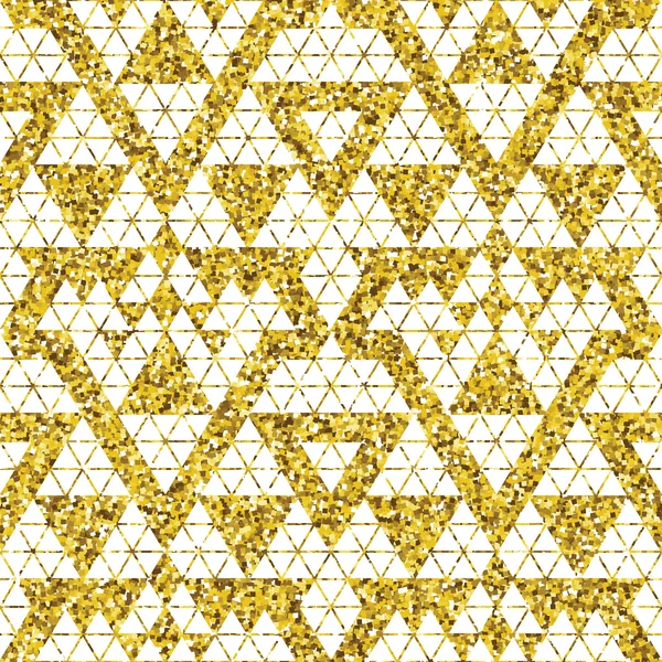 Tribal glitter guld seamless mönster. — Stock vektor