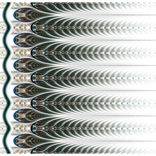 Симметричный зеленый фрактальный цветок, цифровой логарифм — стоковое фото