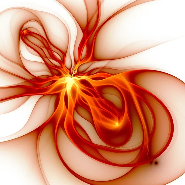 Simetrik fraktal çiçek, yaratıcı grafik için dijital sanat — Stockfoto