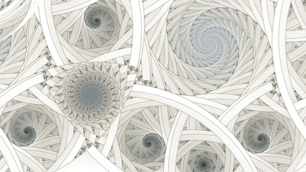 Fleur fractale colorée symétrique spirale, abstrait numérique — Photo