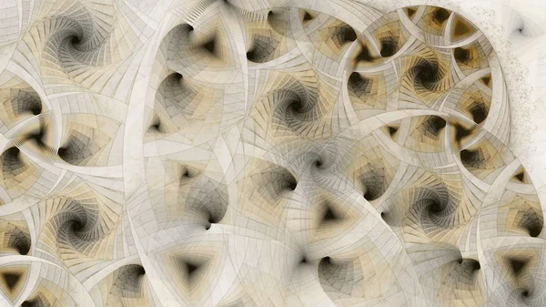 Espiral de flores fractales coloridas simétricas, abstracto digital — Foto de Stock