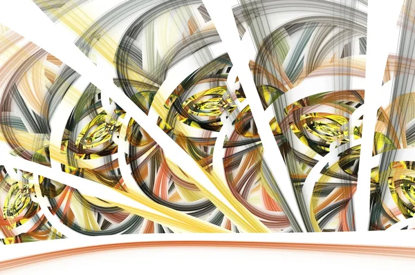 Simmetrico colorato frattale fiore spirale, astratto digitale — Foto Stock