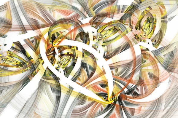 Симметричная красочная фрактальная цветочная спираль, цифровая абстракция — стоковое фото