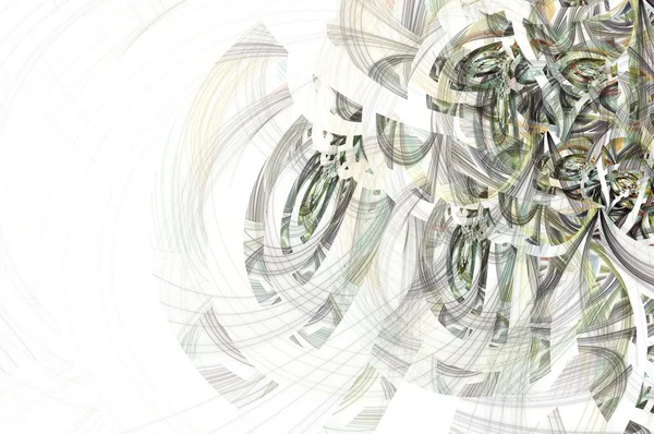 Espiral de flores fractais coloridas simétricas, abstrato digital — Fotografia de Stock