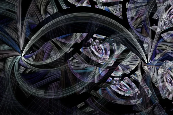 Symetryczne fraktal kolorowy kwiat spirali, cyfrowy streszczenie — Zdjęcie stockowe