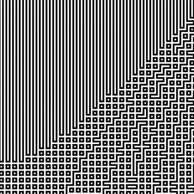 Fraktal siyah çizgi kesişen soyut labirent labirent