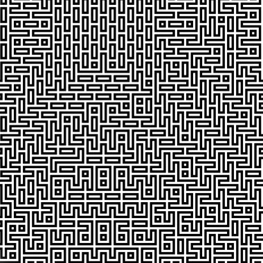 Fraktal siyah çizgi kesişen soyut labirent labirent