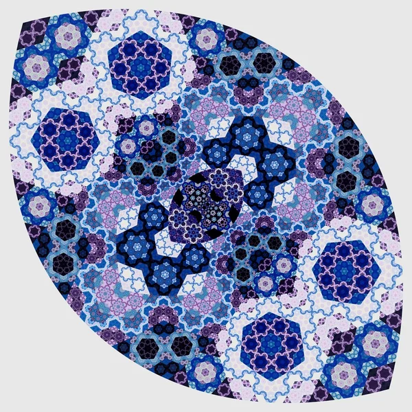 Abstracte symmetrische kleurrijke zeshoek fractal mozaïek — Stockfoto