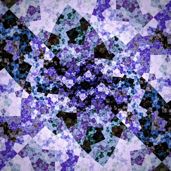 Abstrakt symmetriska violett hexagon fraktal mosaik — Stockfoto