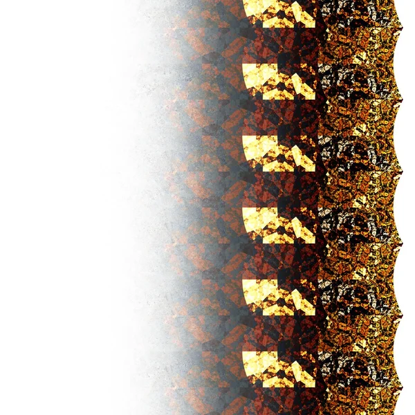 Gradiente flor fractal laranja padrão hexágono — Fotografia de Stock