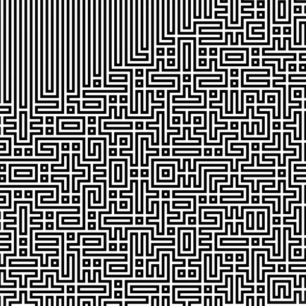 Fraktal siyah çizgi kesişen soyut labirent labirent