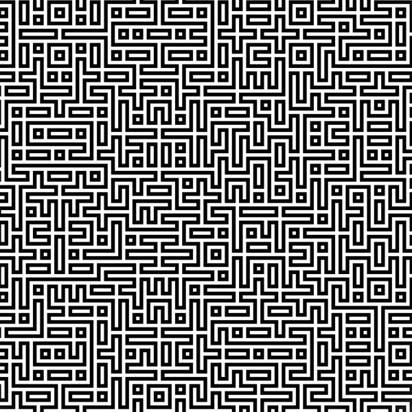 Fraktal siyah çizgi kesişen soyut labirent labirent