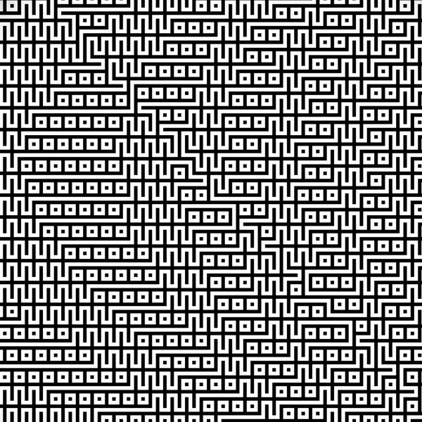 Fraktal siyah çizgi kesişen soyut labirent labirent