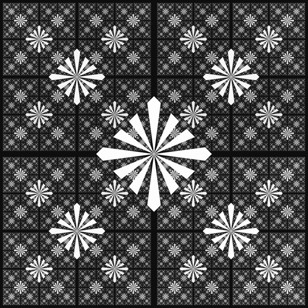 Abstraktes schwarz-weißes geometrisches Muster nahtlos, arabischer Stil — Stockfoto