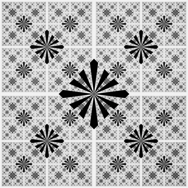 Abstract black and white geometric pattern seamless, arabesque style — Stock Photo, Image