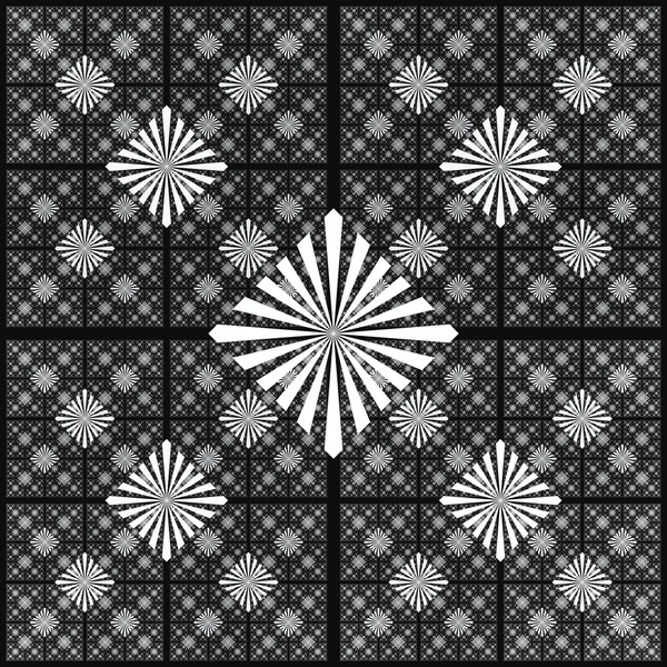 Siyah ve beyaz geometrik desen sorunsuz, Arabesk tarzı soyut — Stok fotoğraf