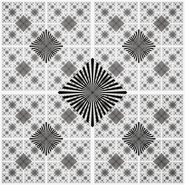 抽象的黑色和白色的几何图案无缝，阿拉伯式花纹样式 — 图库照片