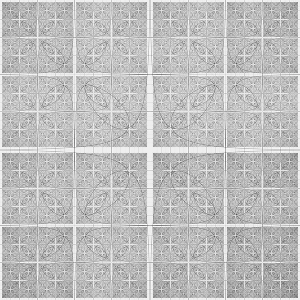 Abstrak hitam dan putih pola geometris mulus, gaya arabesque — Stok Foto