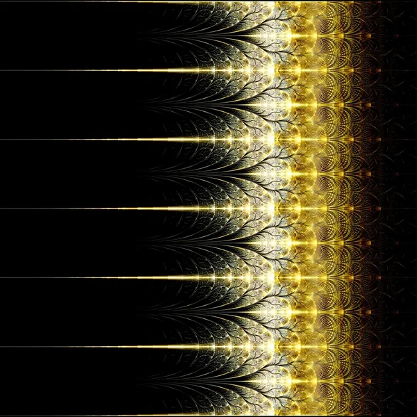 Συμμετρική fractal χρυσό λουλούδι, ψηφιακά έργα τέχνης για δημιουργική γραφικό — Φωτογραφία Αρχείου