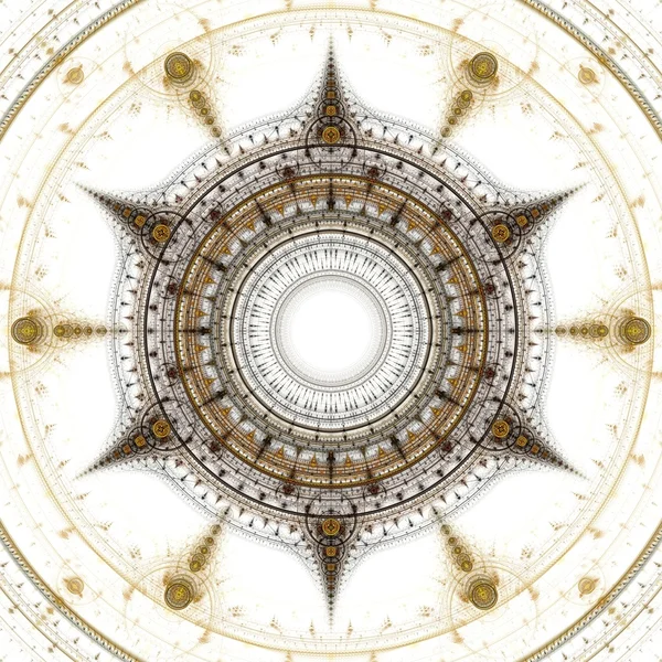 Illustration générée par ordinateur rendue fractale solaire — Photo