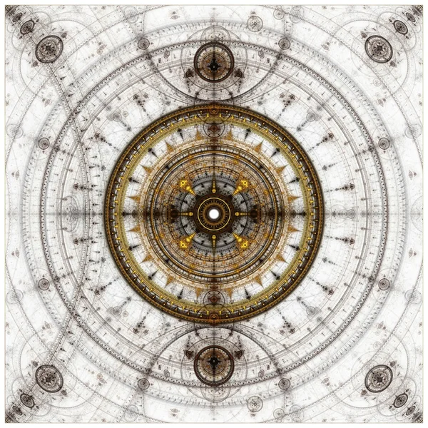 Ilustración generada por computadora hecha fractal solar — Foto de Stock