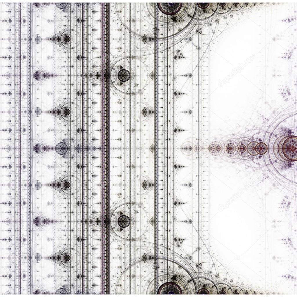 Colorful fractal clockwork, abstract gears digital artwork