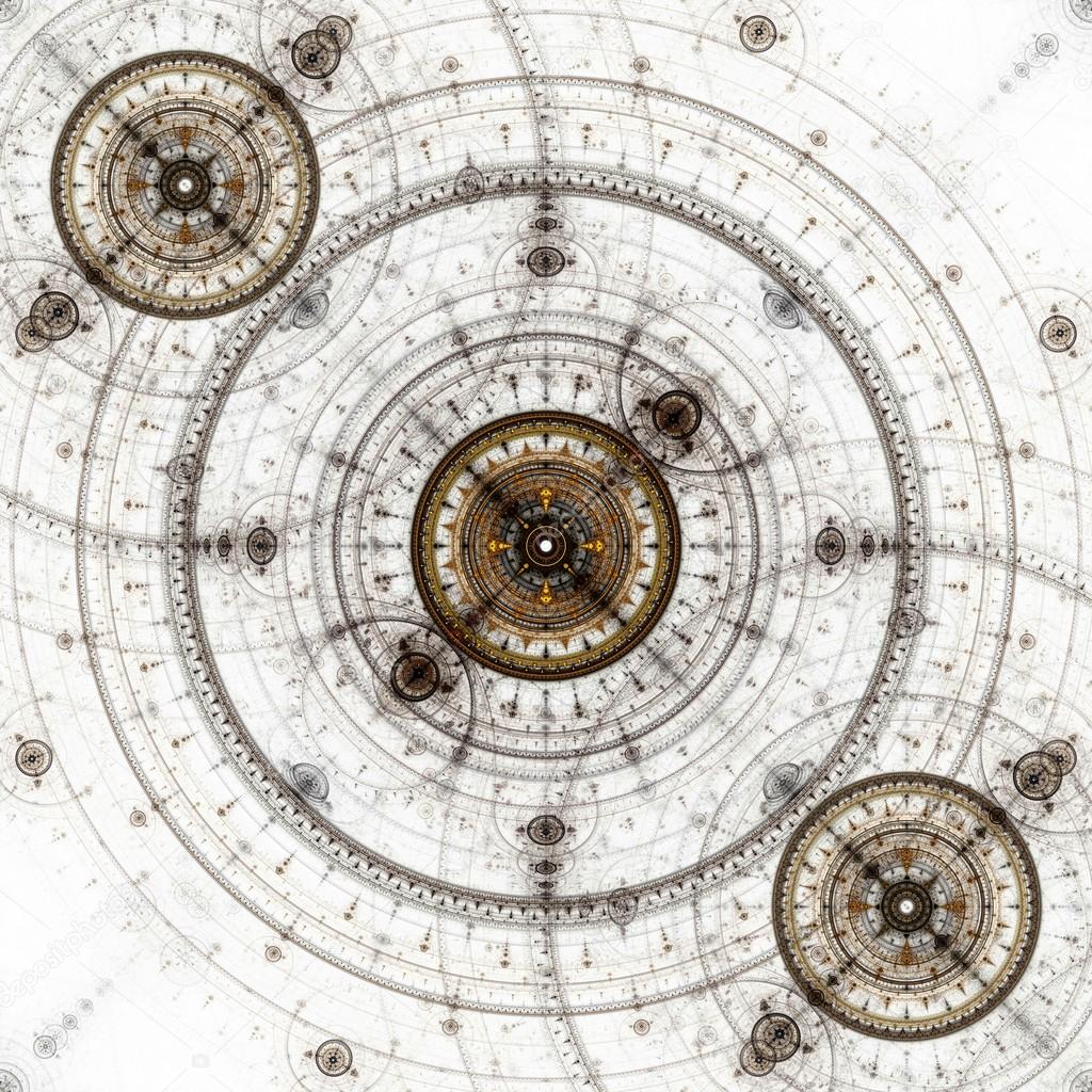 Computer generated illustration rendered fractal solar 