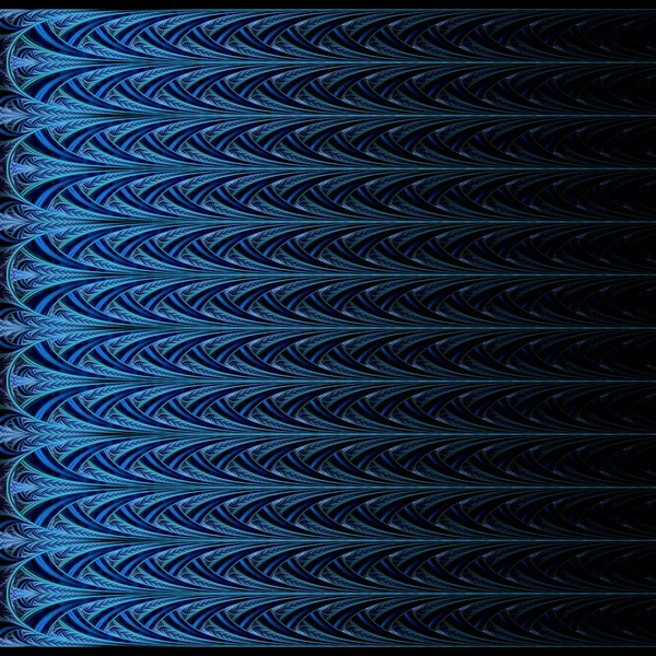 Simetrik mavi fraktal çiçek, dijital logaritma — Stok fotoğraf