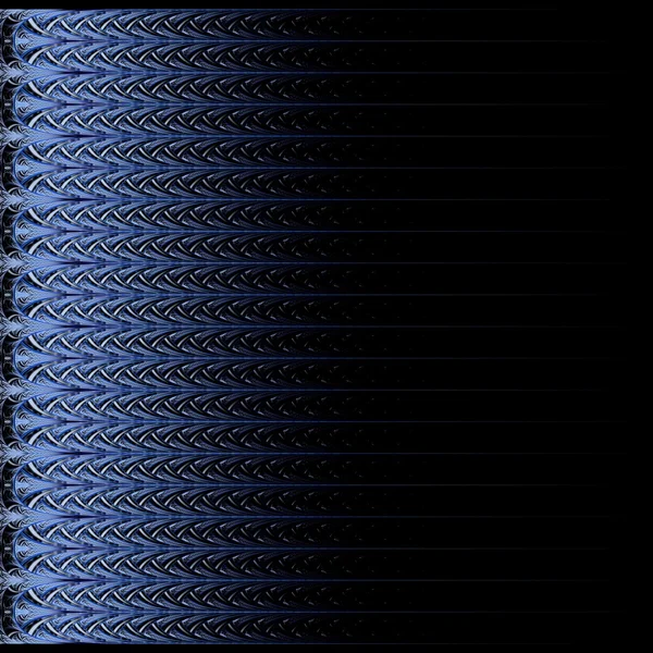 Symmetrische blaue Fraktalblume, digitaler Logarithmus — Stockfoto