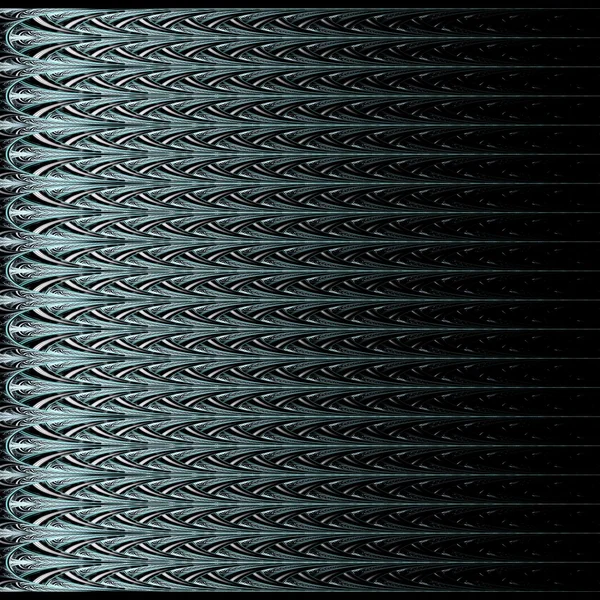 Symmetriska blå fraktal blomma, digital logaritmen — Stockfoto