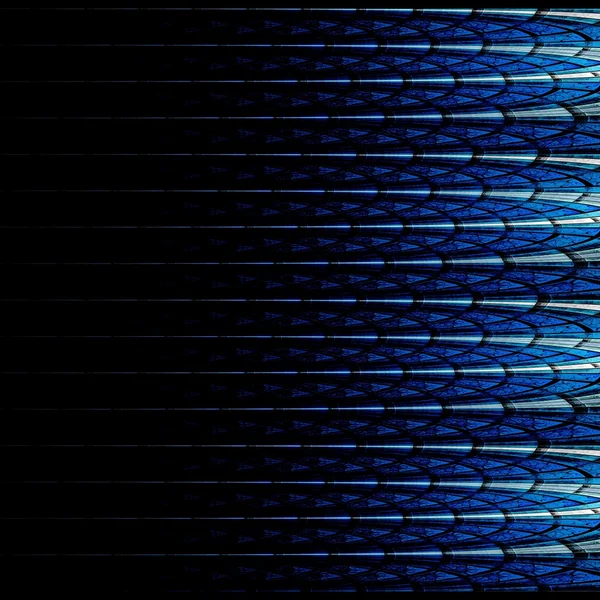 Симметричный синий фрактальный цветок, цифровой логарифм — стоковое фото