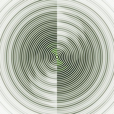 Soyut fraktal yeşil daire piksel mozaik illüstrasyon