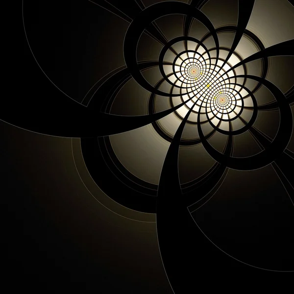 Abstrato fractal ouro quadrado pixel mosaico ilustração — Fotografia de Stock