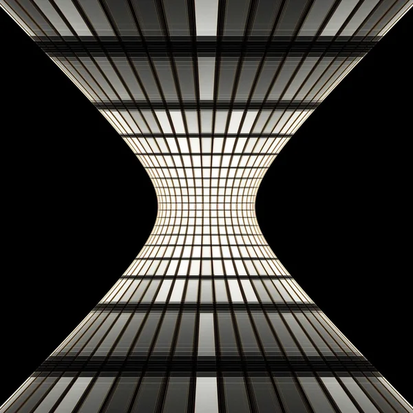 Illustration abstraite de mosaïque de pixels carrés en or fractal — Photo