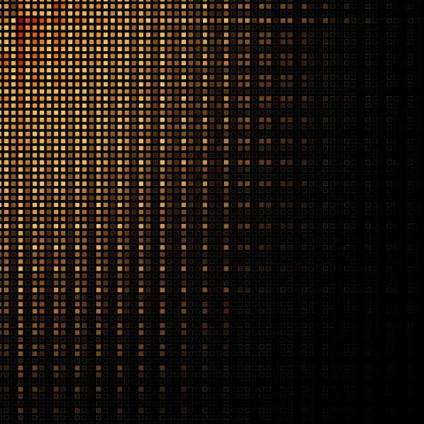 Abstract fractal gold square pixel mosaic illustration — Stock Photo, Image