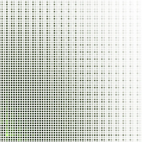 Absztrakt fraktál zöld négyzet alakú képpontokat használó mozaik illusztráció — Stock Fotó