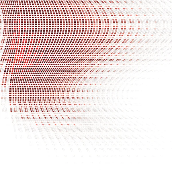 Fraktal kırmızı kare piksel mozaik illüstrasyon soyut — Stok fotoğraf