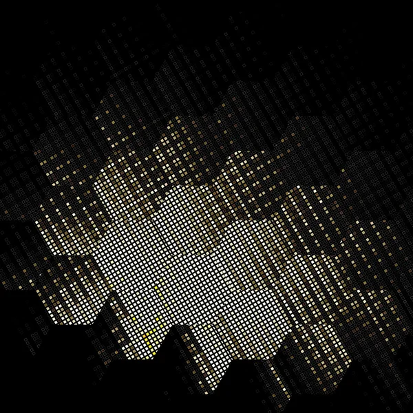 Resumen fractal oro cuadrado pixel mosaico ilustración —  Fotos de Stock