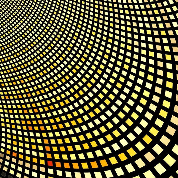 Ilustrasi mosaik piksel emas persegi abstrak — Stok Foto