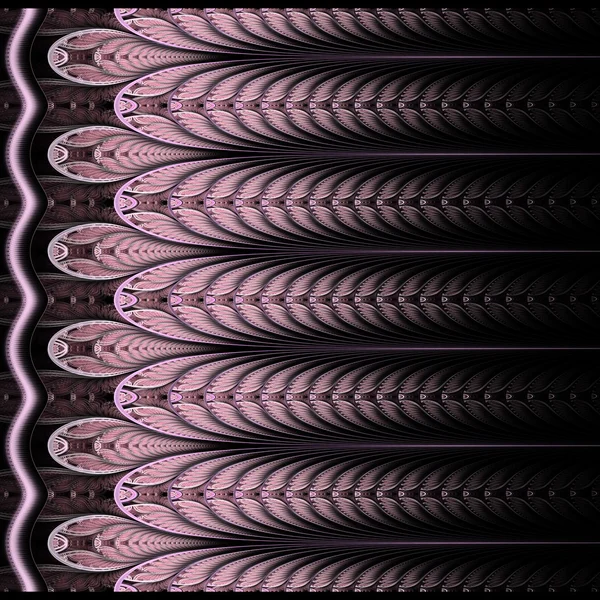 Symmetrische rote Fraktalblume, digitaler Logarithmus — Stockfoto