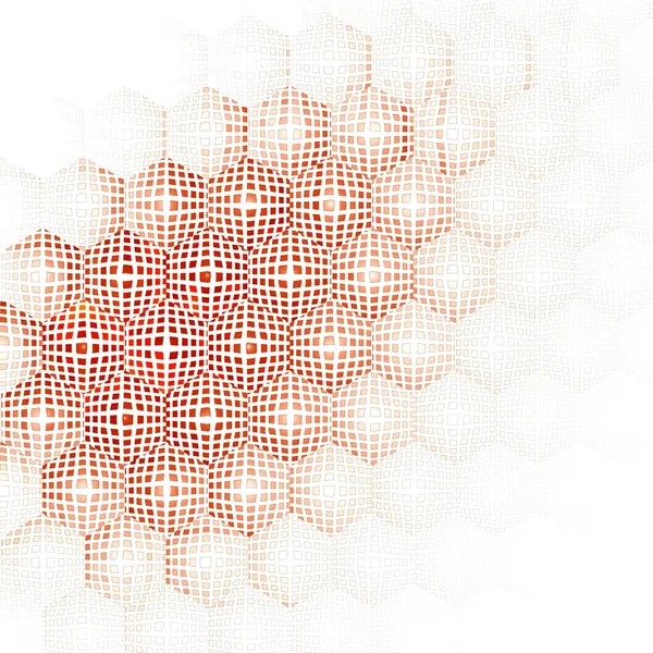 Honeycomb fractal gold hex pixel grid illustration