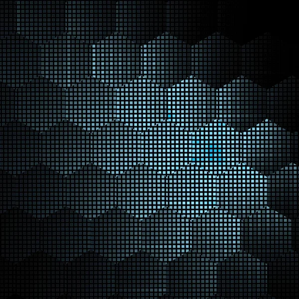 Plaster miodu fraktal złoty pixel hex siatki ilustracja — Zdjęcie stockowe