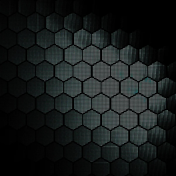 Honeycomb fractal gold hex pixel grid illustration