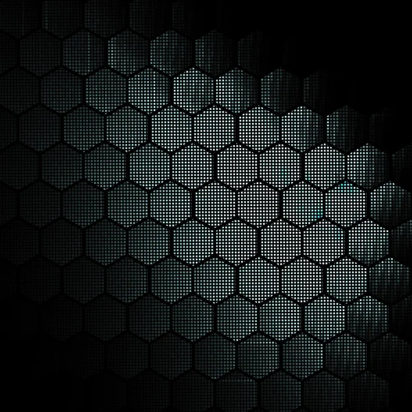 Honeycomb fractal ouro hex pixel grid ilustração — Fotografia de Stock