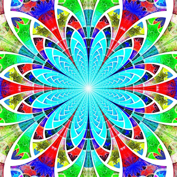 Koyu renkli fraktal çiçek, dijital sanat