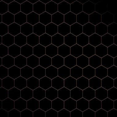 Petek fraktal altın onaltılık piksel kılavuz illüstrasyon