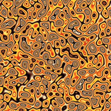 Fraktal kırmızı ve sarı bozuk arka plan