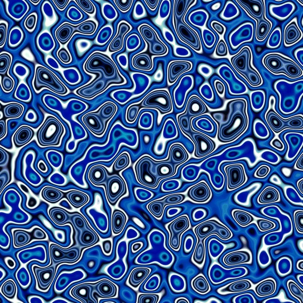 추상 프랙탈 파란색과 흰색 왜곡된 배경 — 스톡 사진