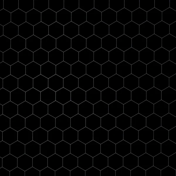 Honeycomb fractal ouro hex pixel grid ilustração — Fotografia de Stock