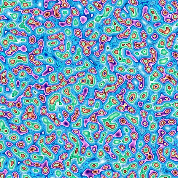 Modré abstraktní fraktální marbleized psychedelické plazma — Stock fotografie